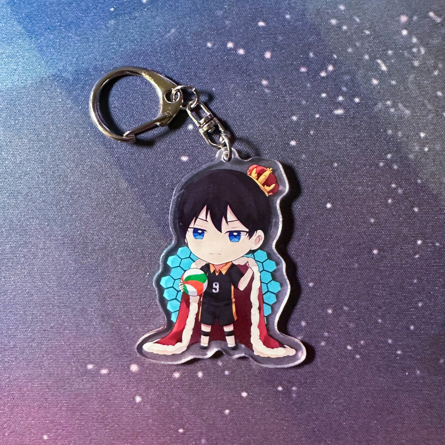 Volleyball King Acrylic Keychain