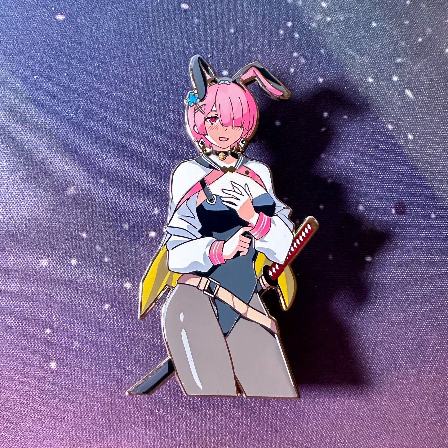 Pink Hair Bunny Maid Enamel Pin