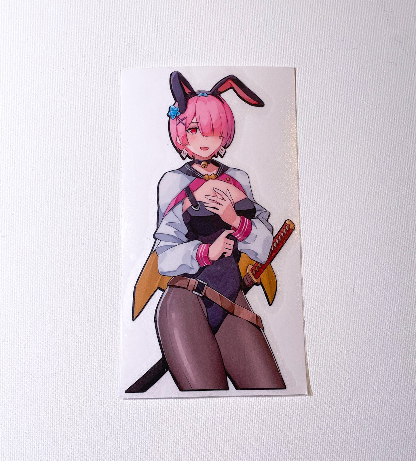 Pink Haired Maid Bunny Decal